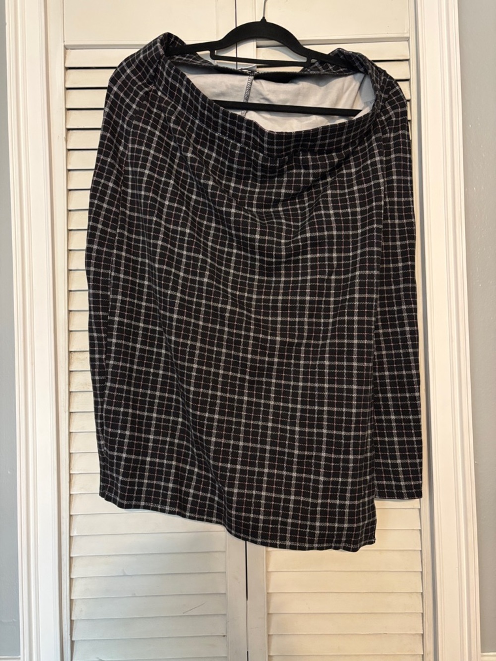 Black & White Plaid Women's Skirt
